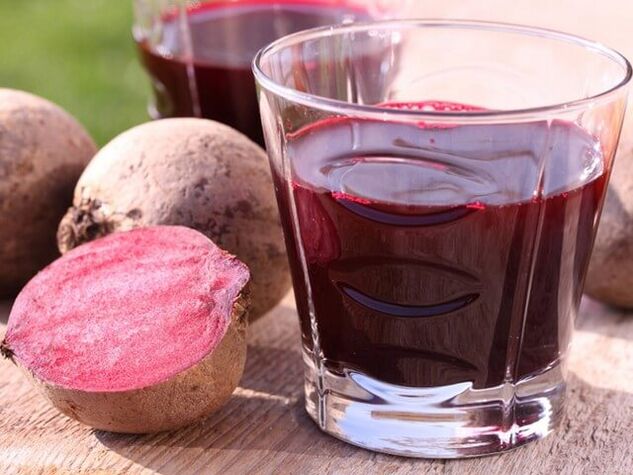 O suco fresco de beterraba é uma bebida anti-helmíntica para mulheres grávidas